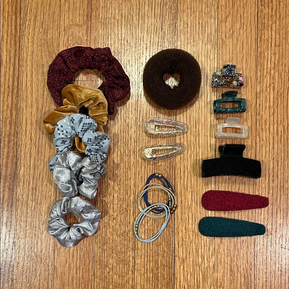 Elegant Hair Accessory Collection in Gold, Silver, and Brown